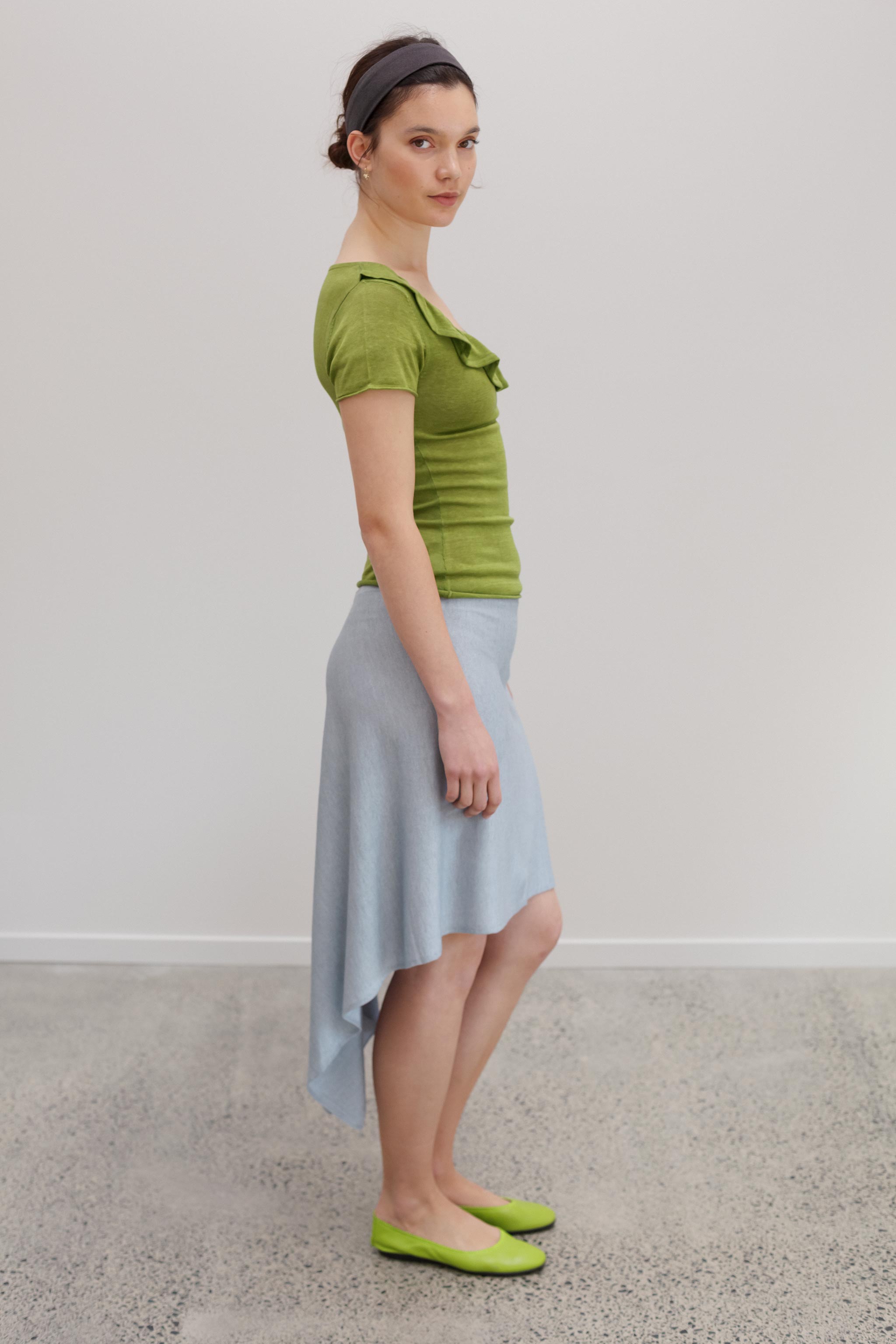 Fleur Organic Cotton Bamboo Skirt - Arctic