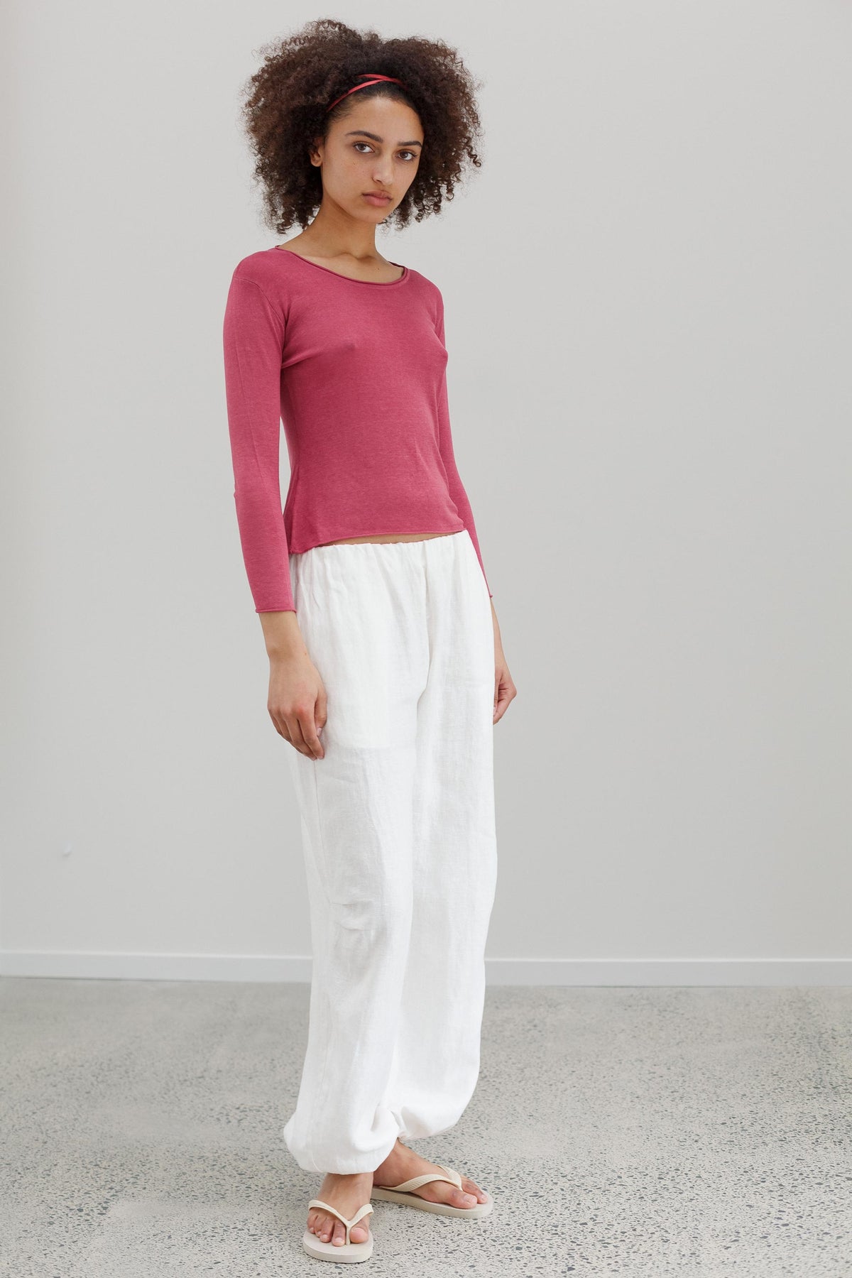 Ming Linen Pants - White