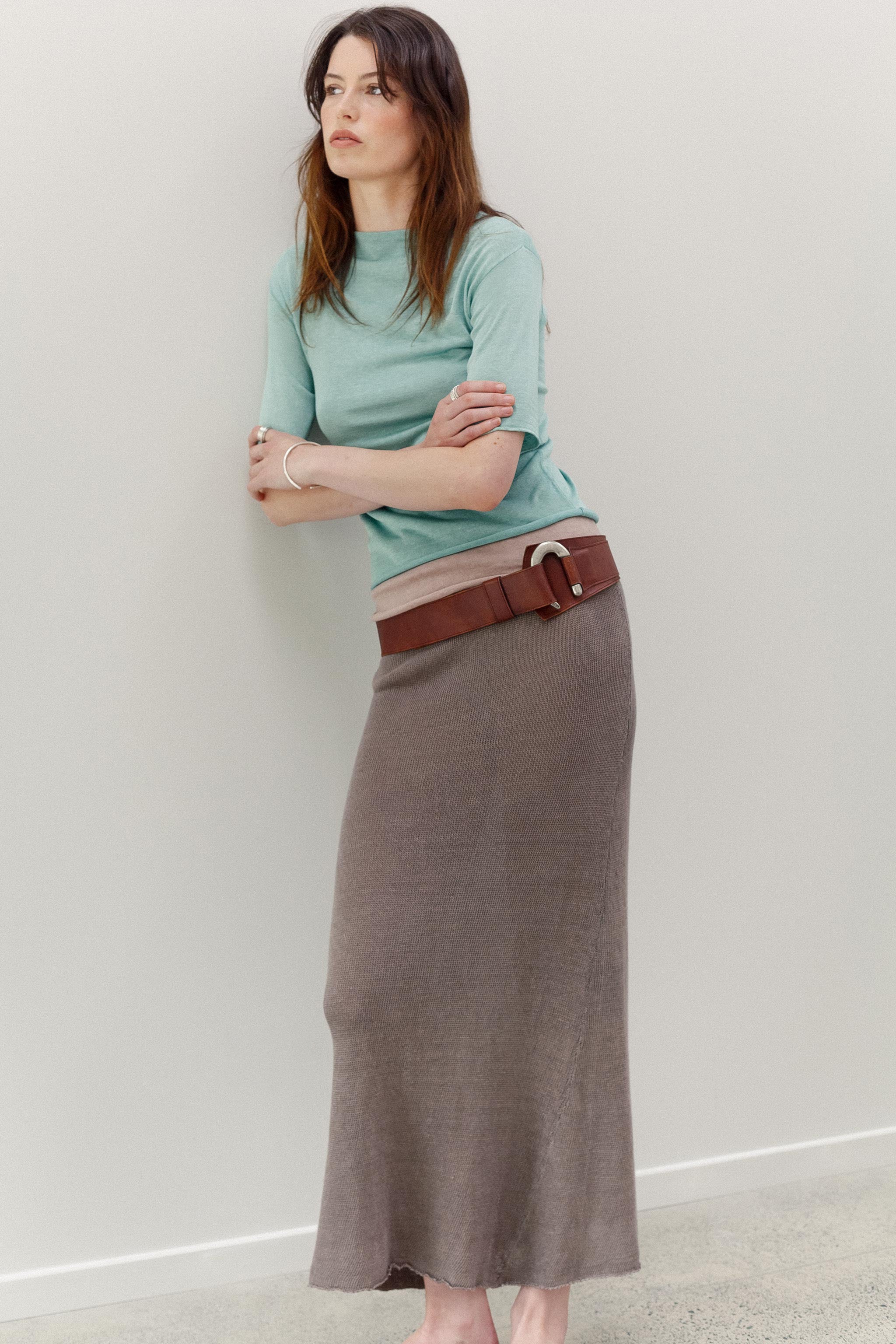 Chi Linen Skirt - Deer