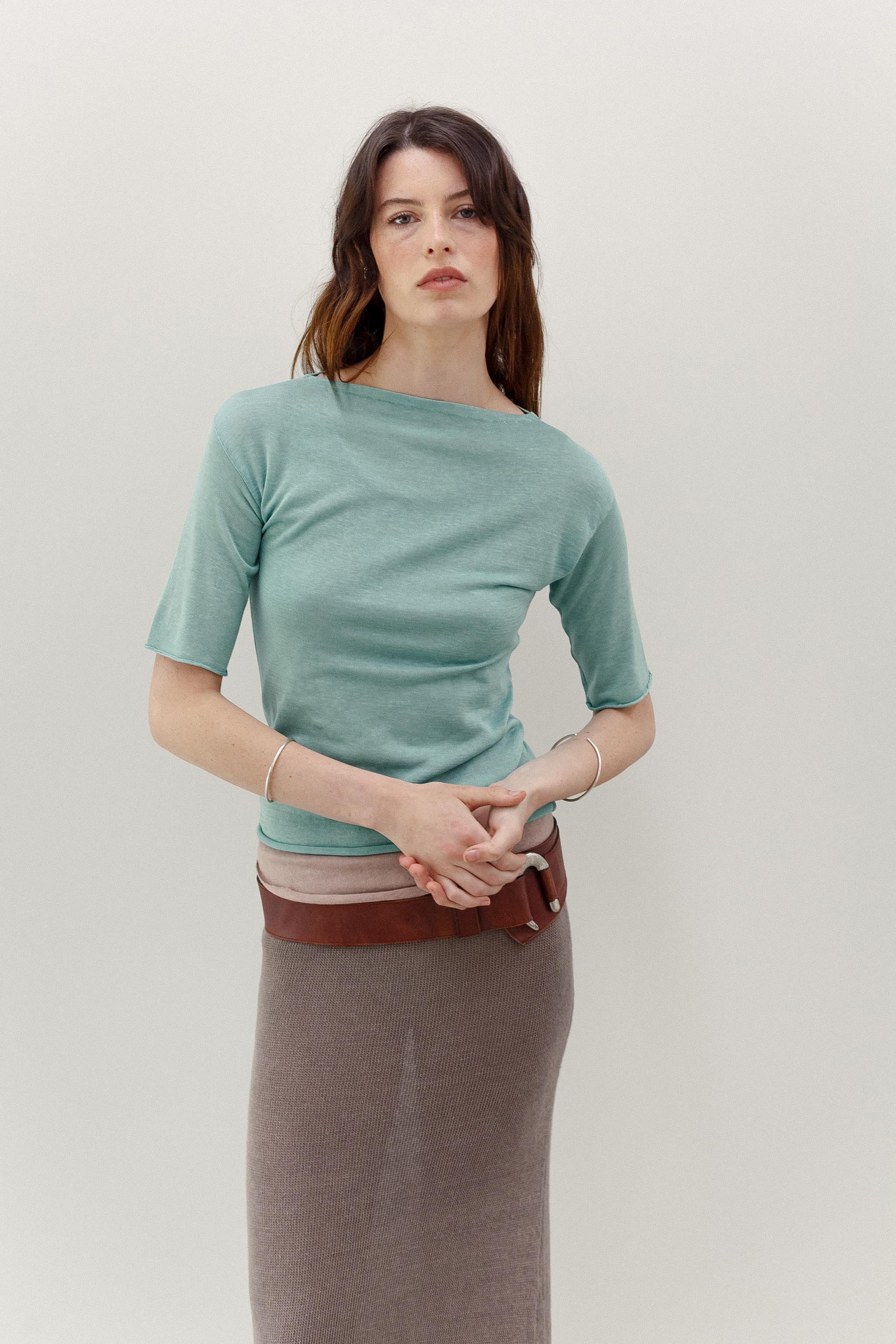 Onure Silk Tee - Tiffany