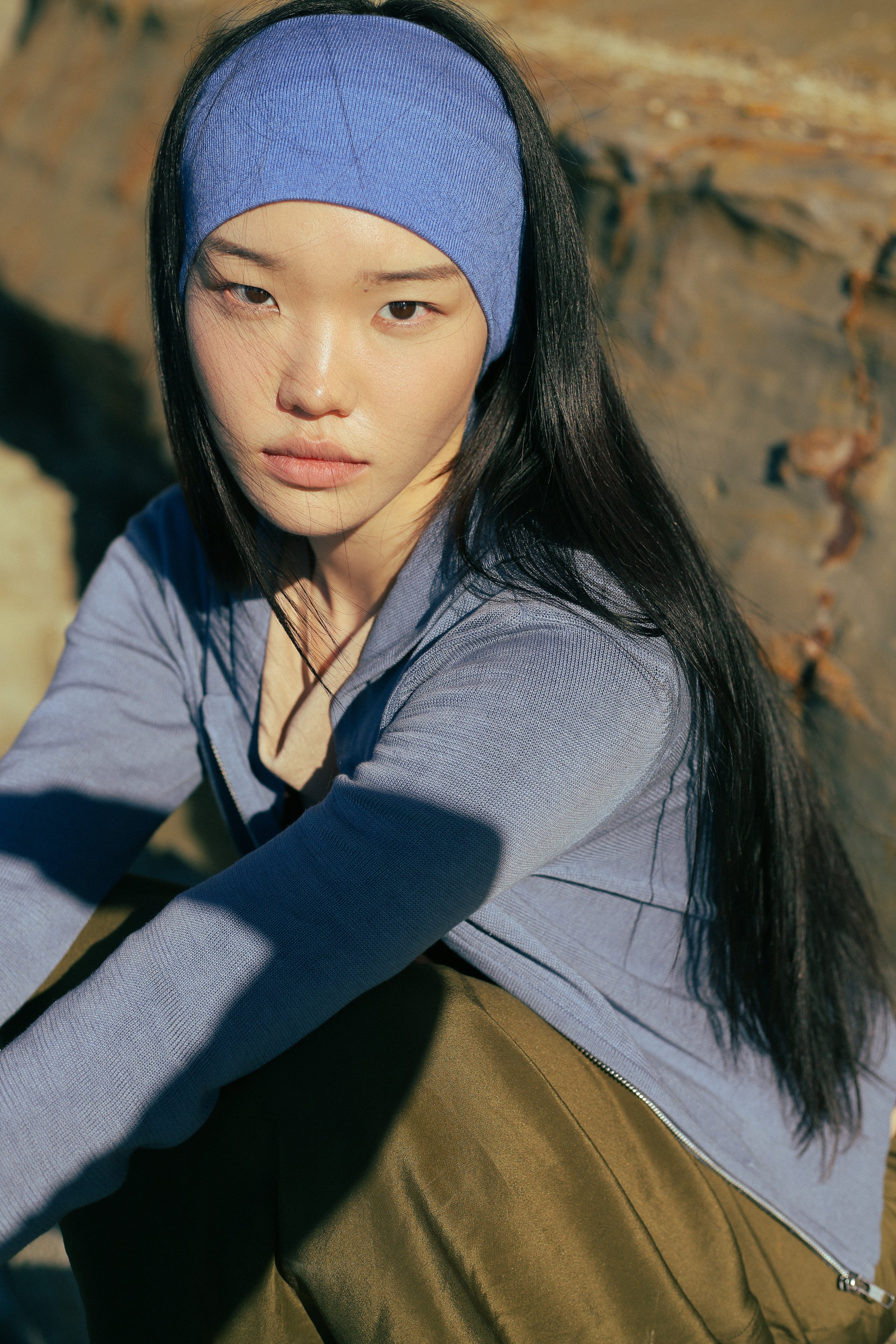 Rei Silk Cashmere Band - Daisy Blue