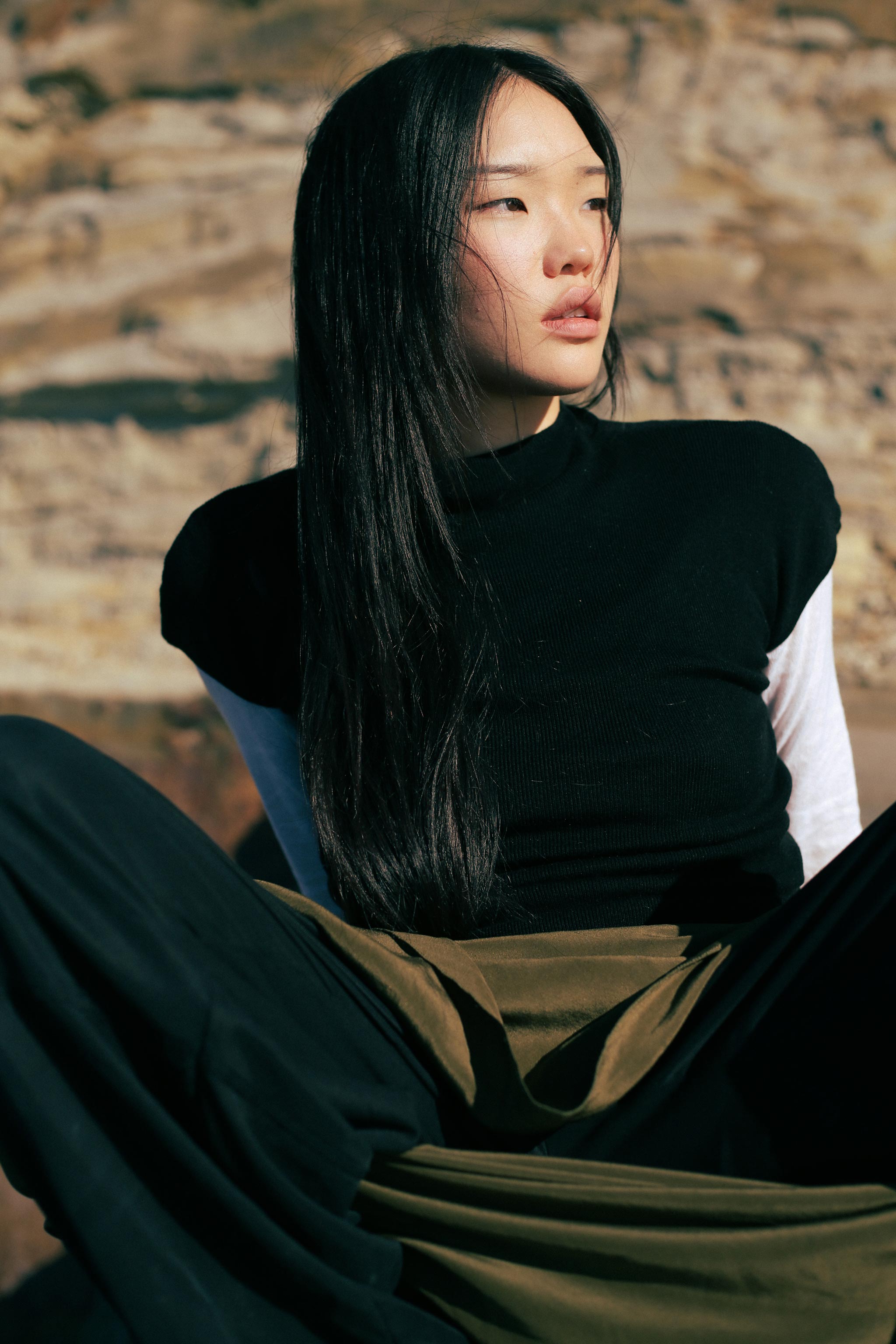 Audrey Silk Cashmere Top - Black