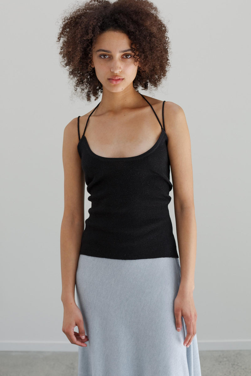 Monet Silk Cashmere Top - Noir