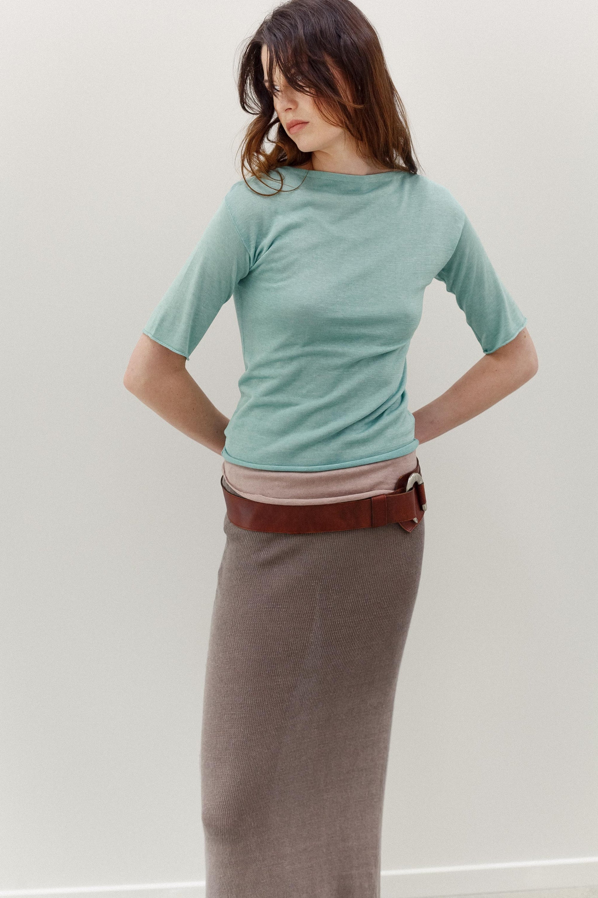 Onure Silk Tee - Tiffany