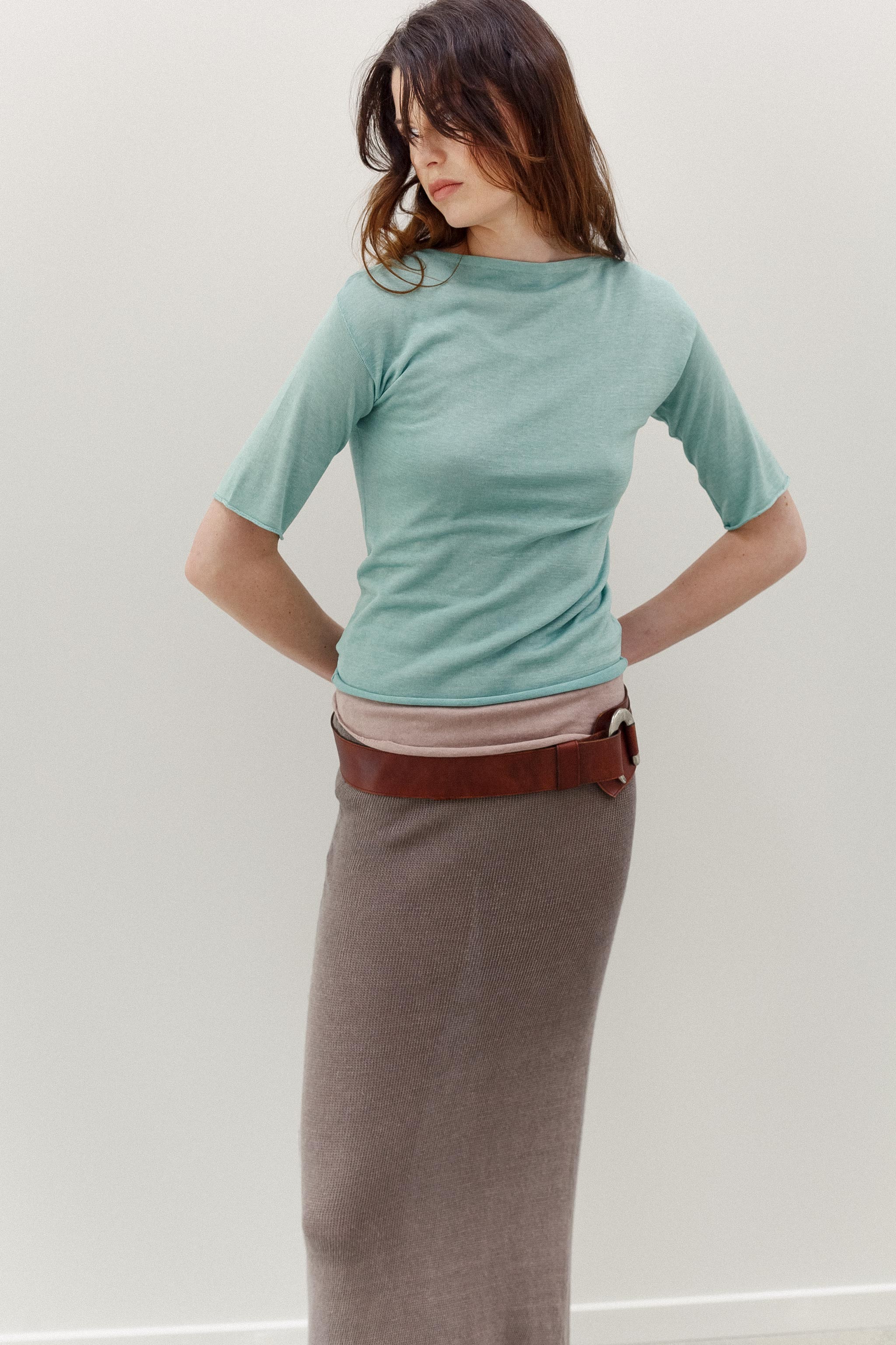 Onure Silk Tee - Tiffany