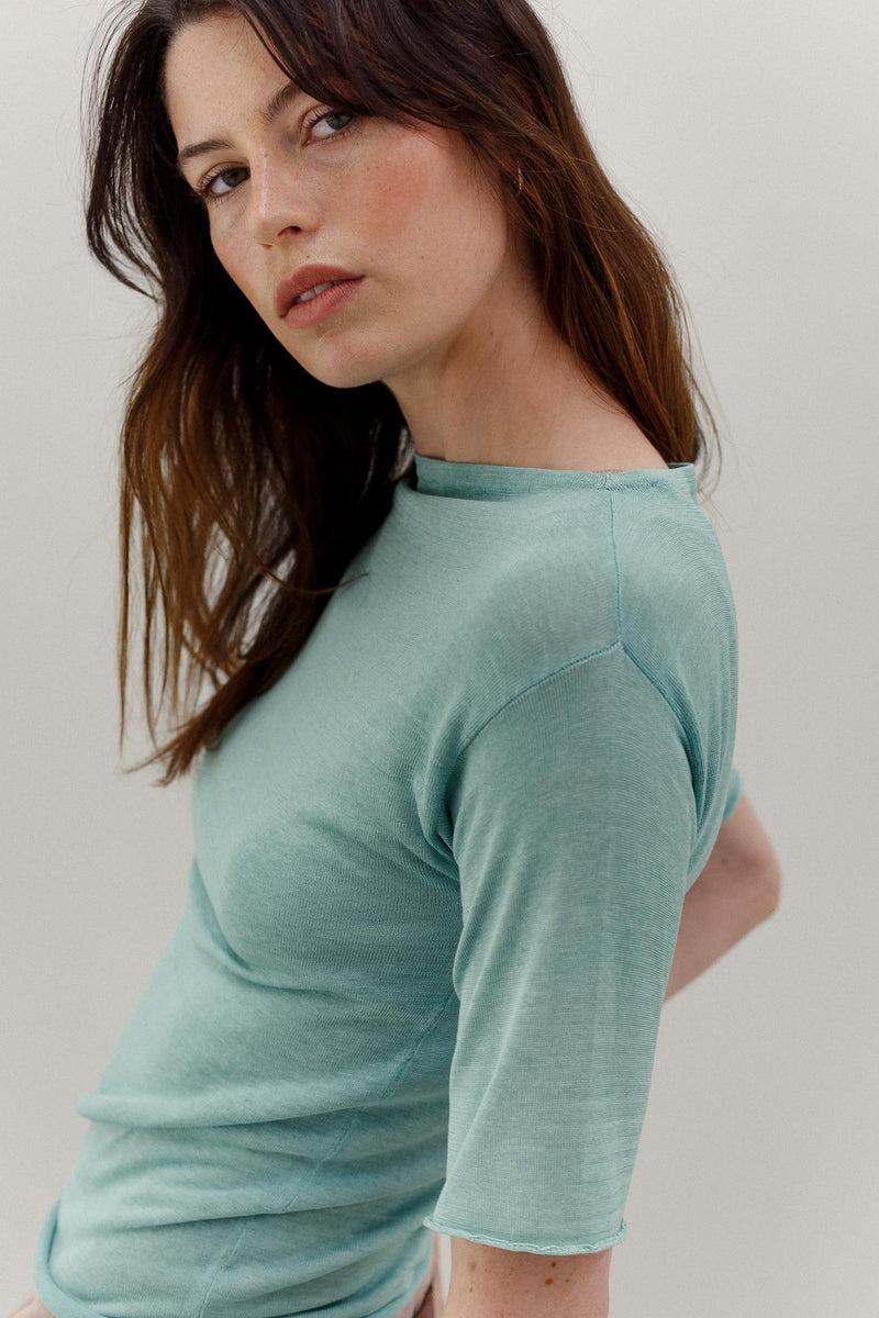 Onure Silk Tee - Tiffany