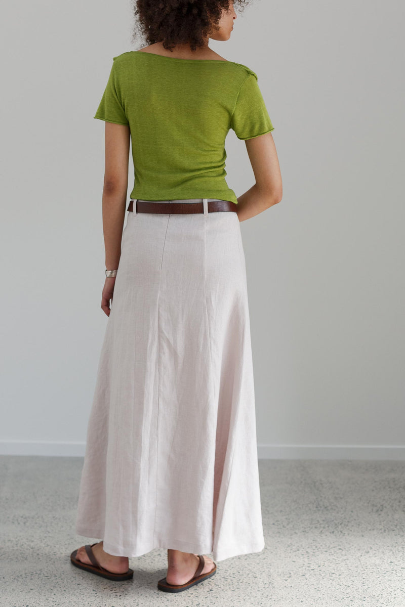 Sedona Linen Skirt - Pearl