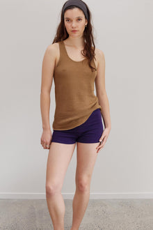 Waves Cashmere Cotton Shorts - Violetta