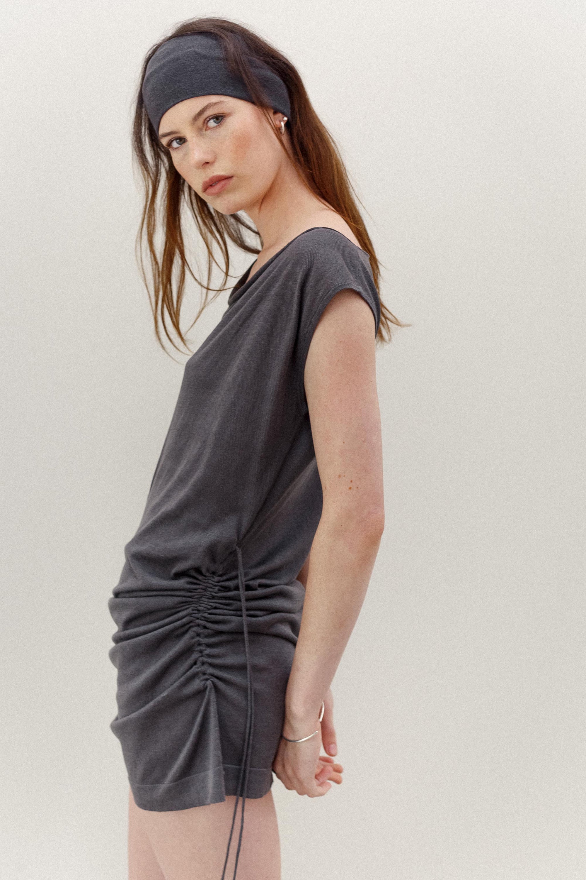 Rei Silk Cashmere Band - Charcoal