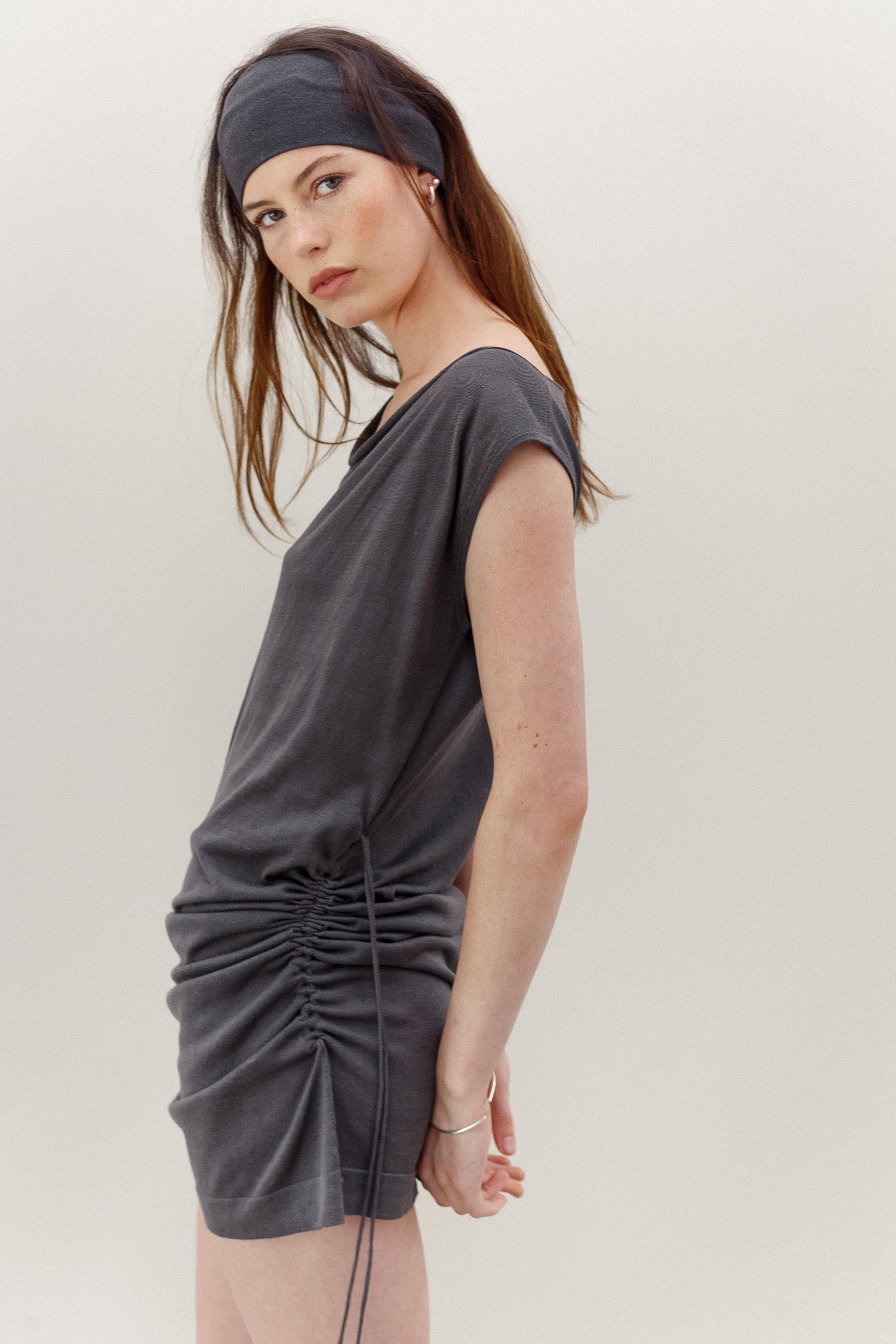 Rei Silk Cashmere Band - Charcoal