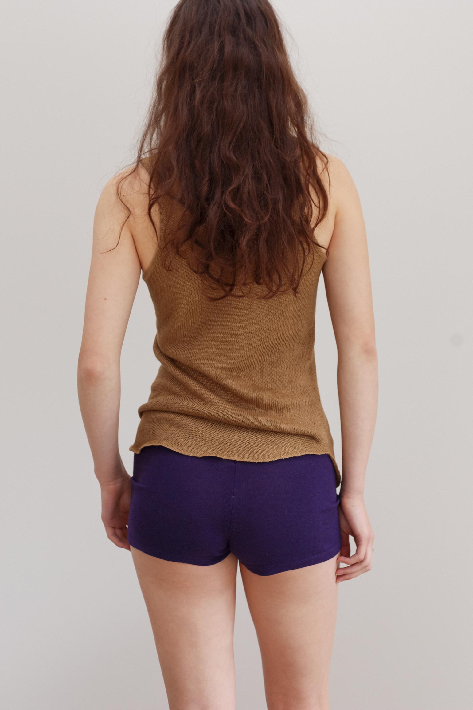 Waves Cashmere Cotton Shorts - Violetta