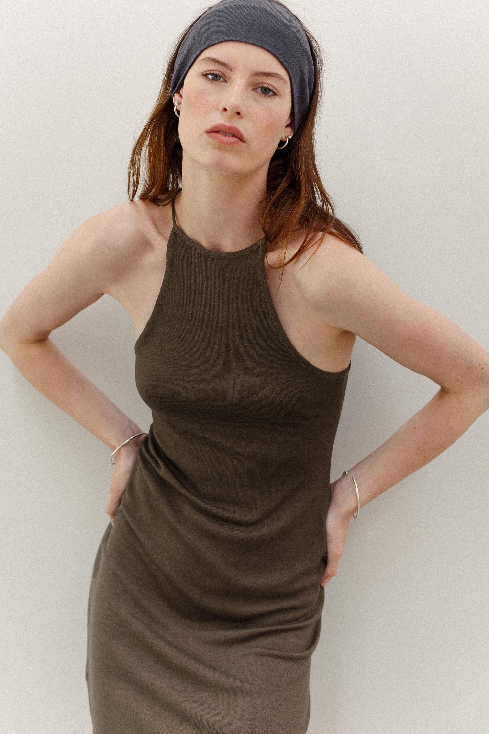 Delta Bamboo Cotton Dress - Moss
