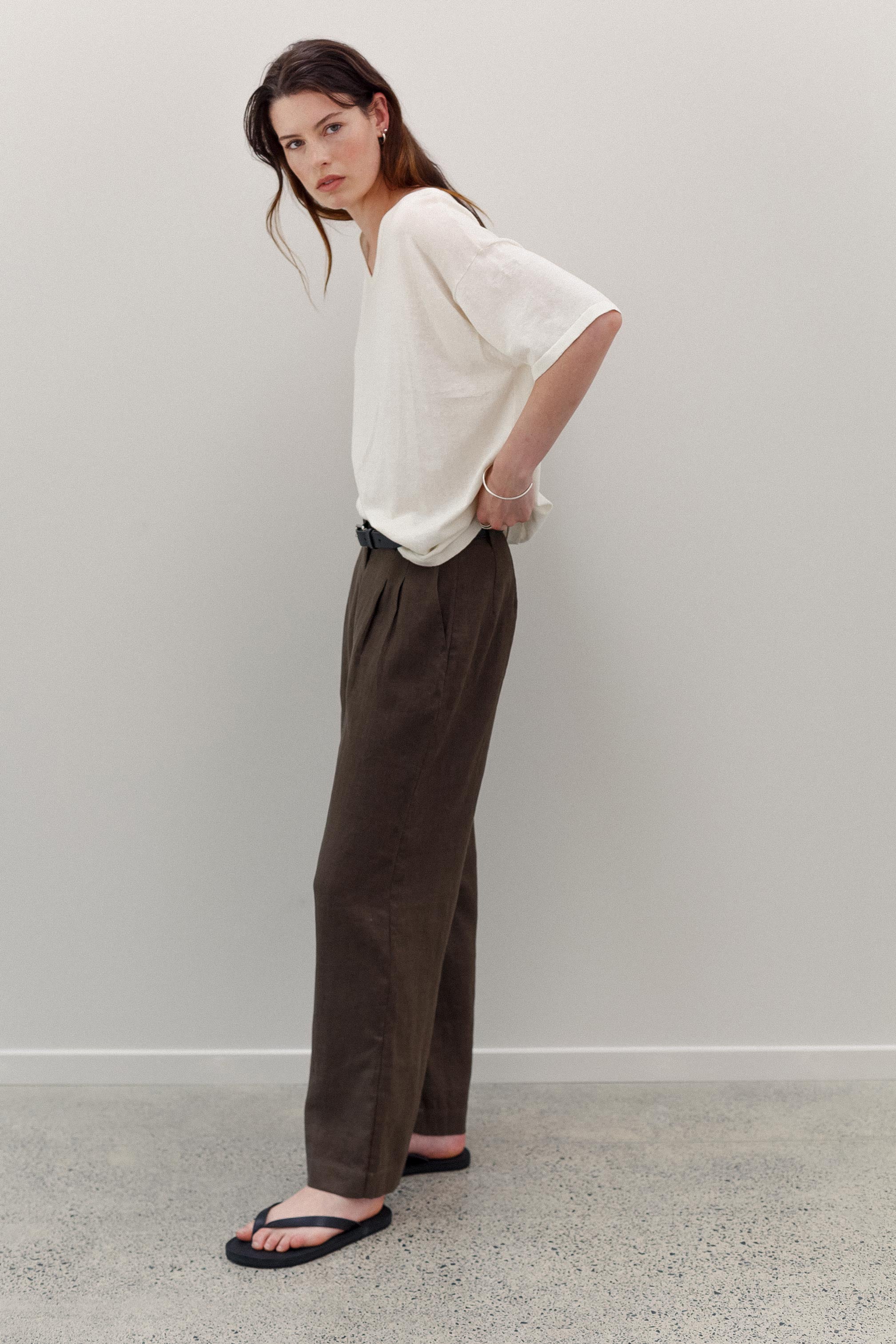 Maverick Linen Pants - Khaki