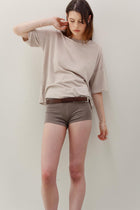 Waves Cashmere Cotton Shorts - Mousse