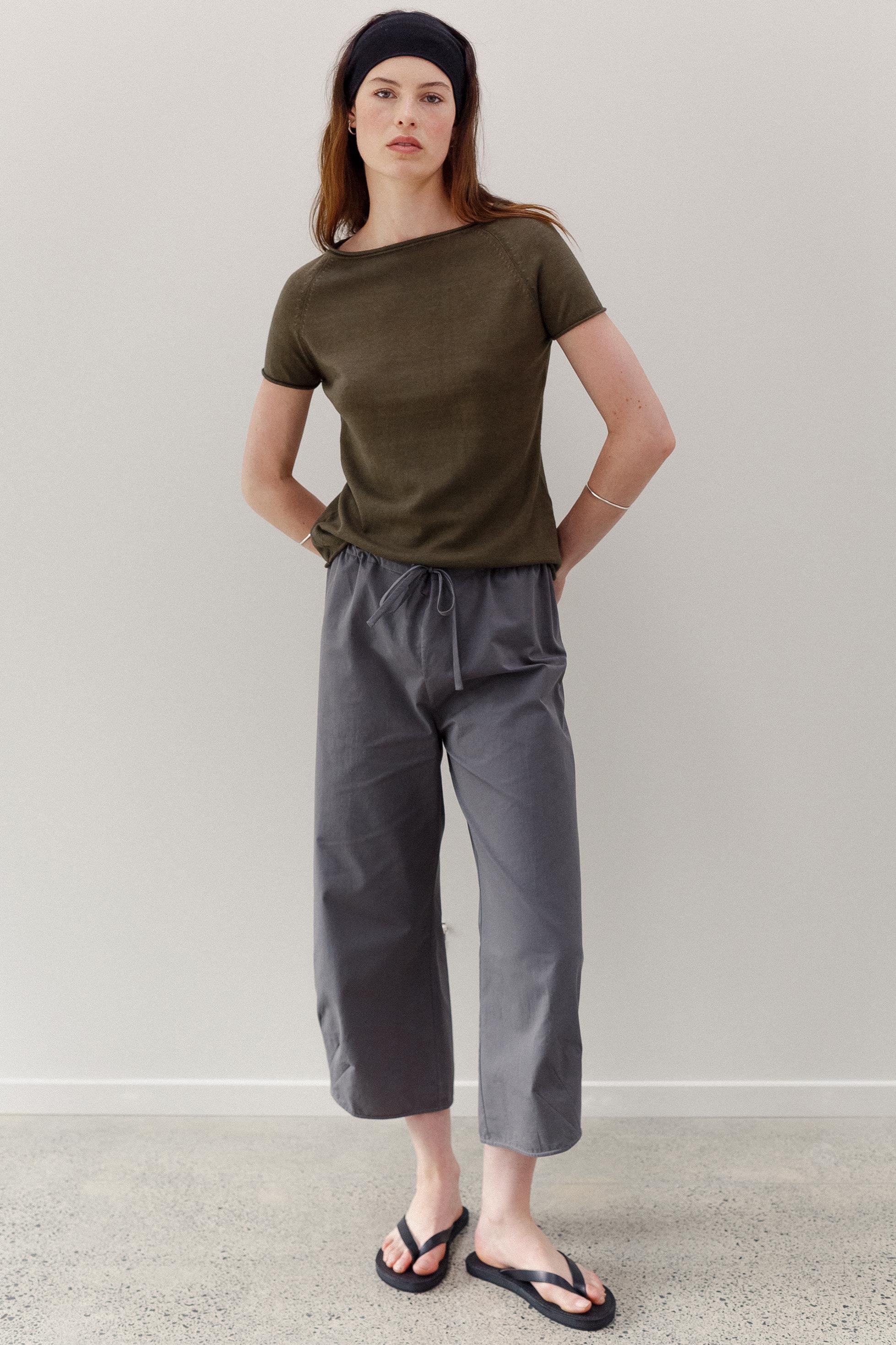 Dream Cotton Pants - Pewter