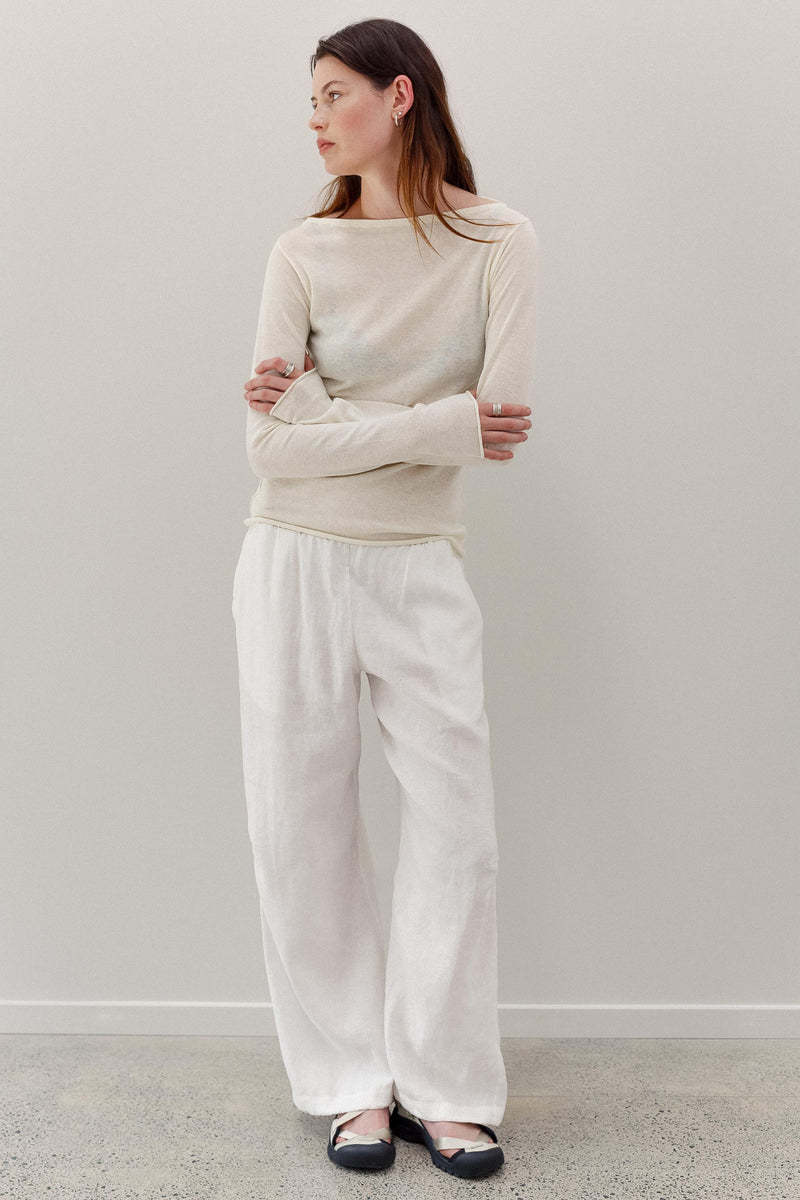 Ming Linen Pants - White