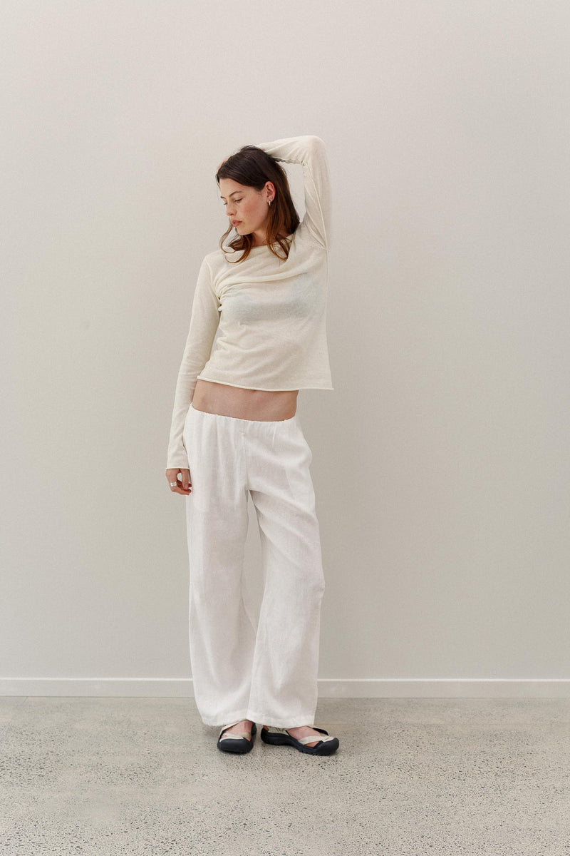 Ming Linen Pants - White