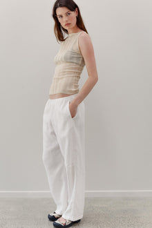 Ming Linen Pants - White