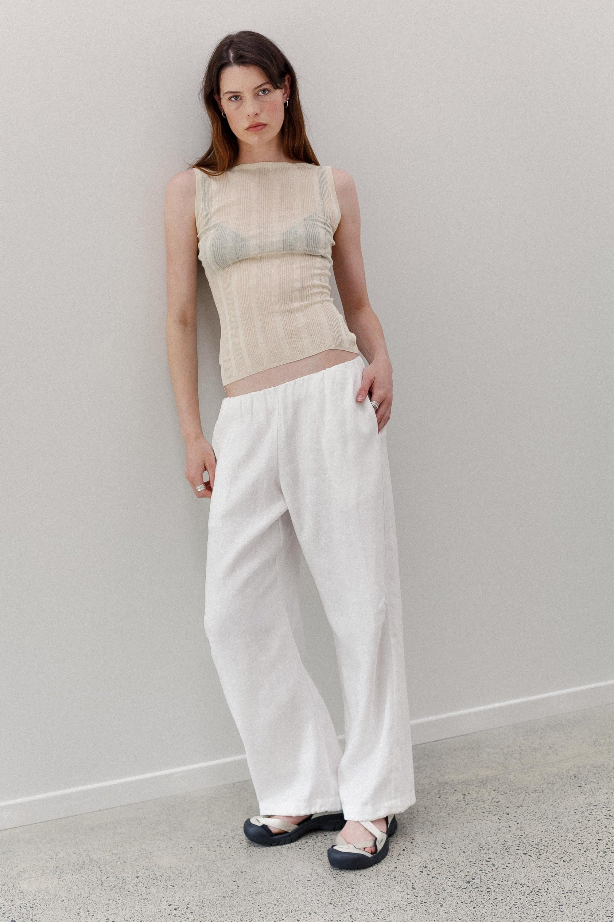 Onure Silk Web Tank - Sand