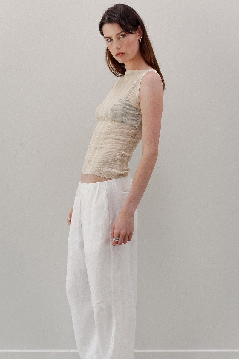 Onure Silk Web Tank - Sand