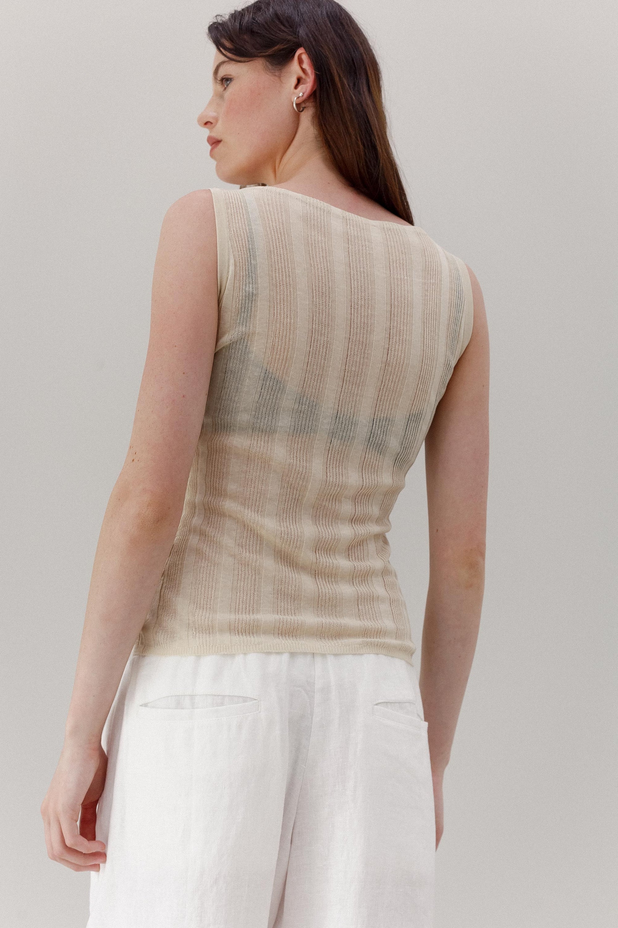 Onure Silk Web Tank - Sand
