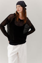 Ravel Linen Top - Black