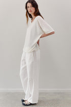 Kind Hemp Embroidery Tee - Blanc