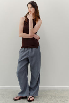 Tama Silk Cotton Tank - Cacao