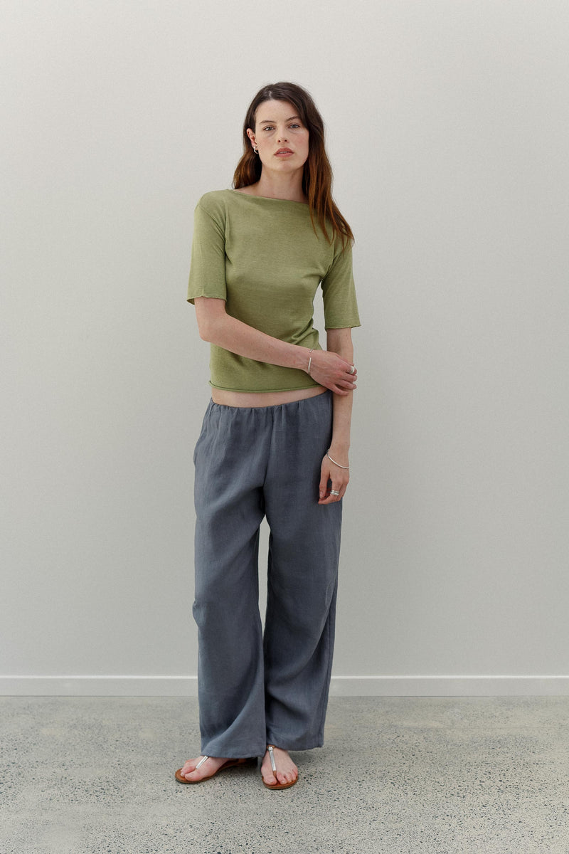 Ming Linen Pants - Slate