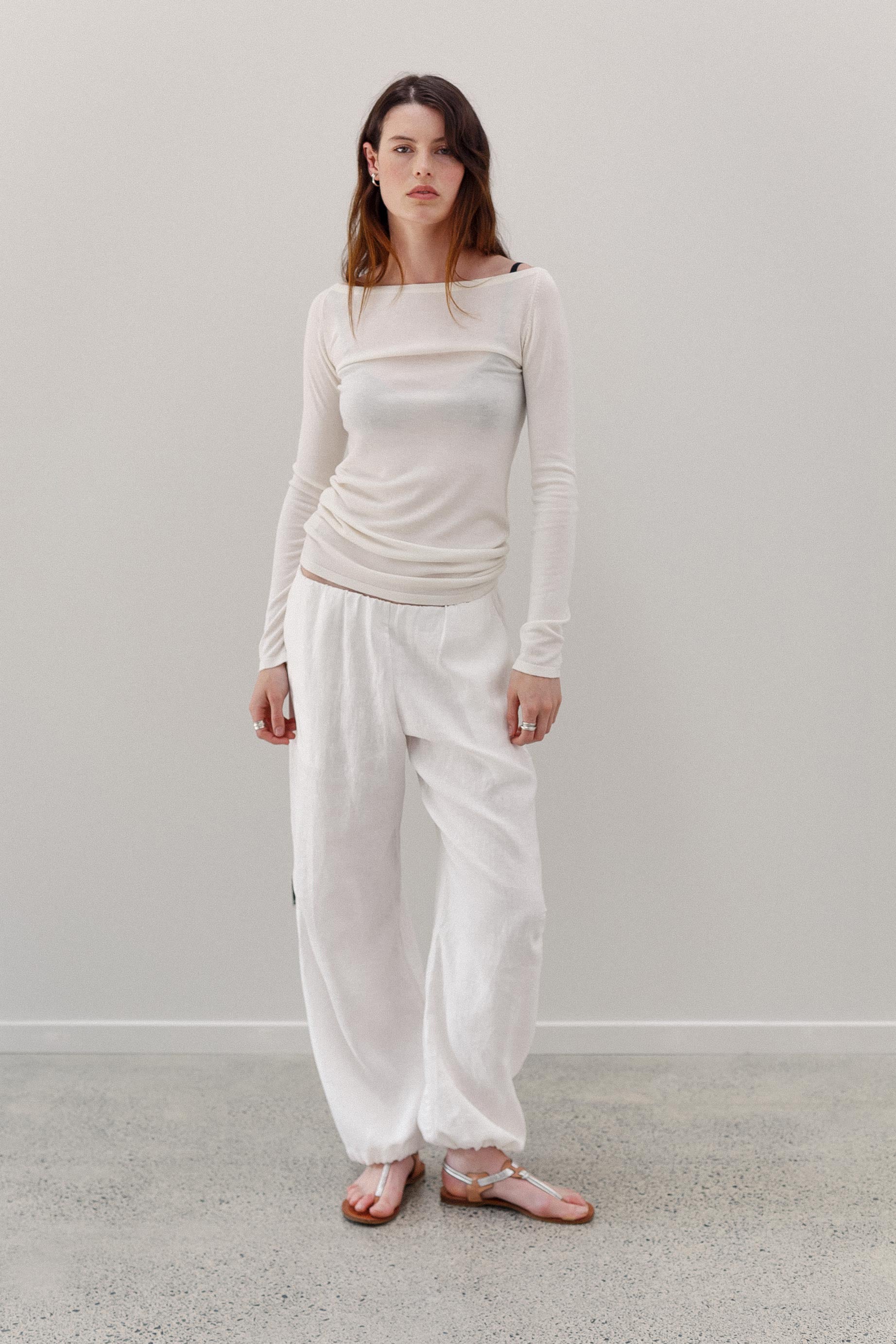 Ming Linen Pants - White