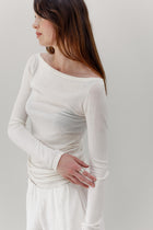 Limi Silk Cashmere Top - Blanc