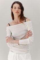 Limi Silk Cashmere Top - Blanc