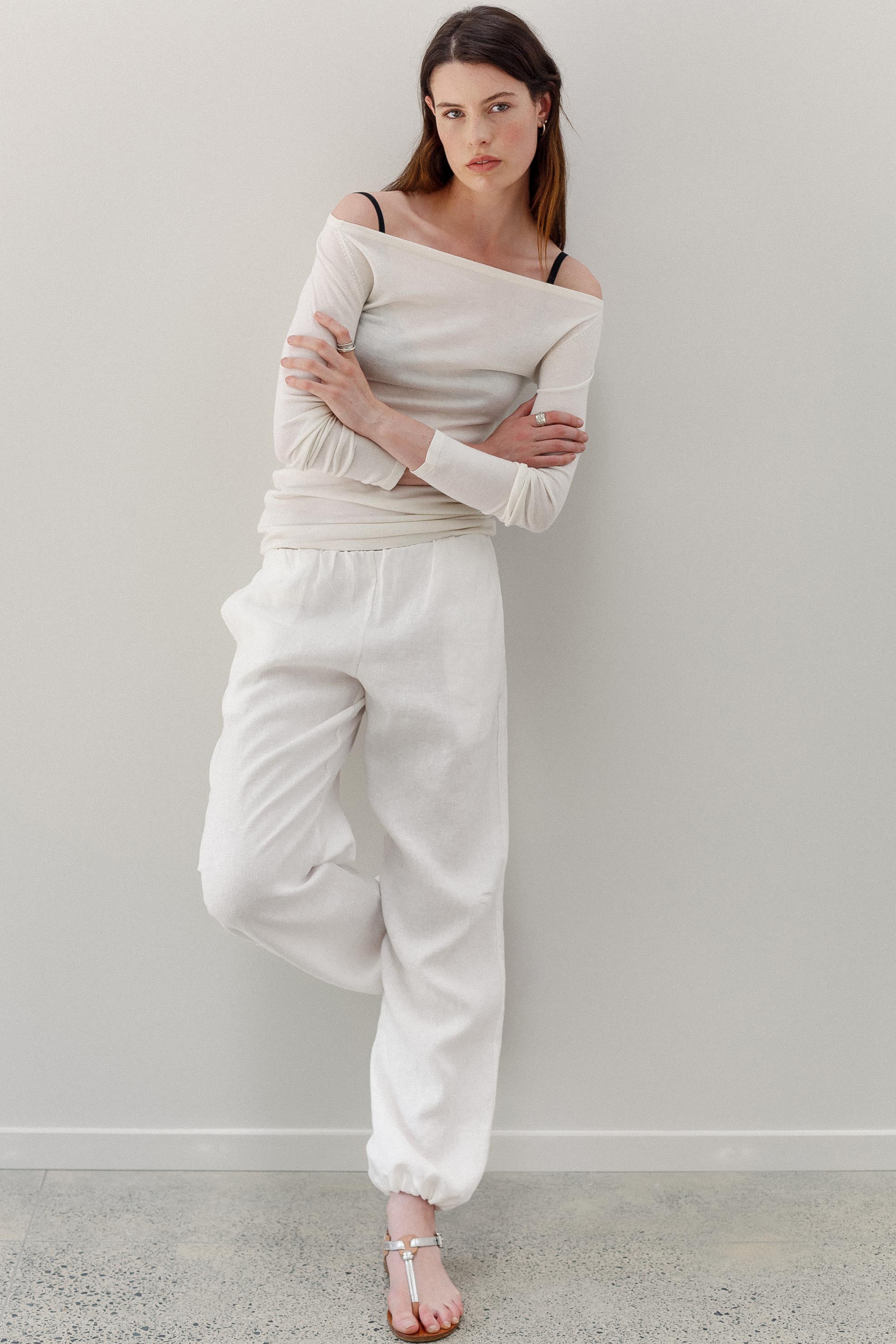Ming Linen Pants - White