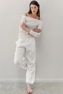 Ming Linen Pants - White