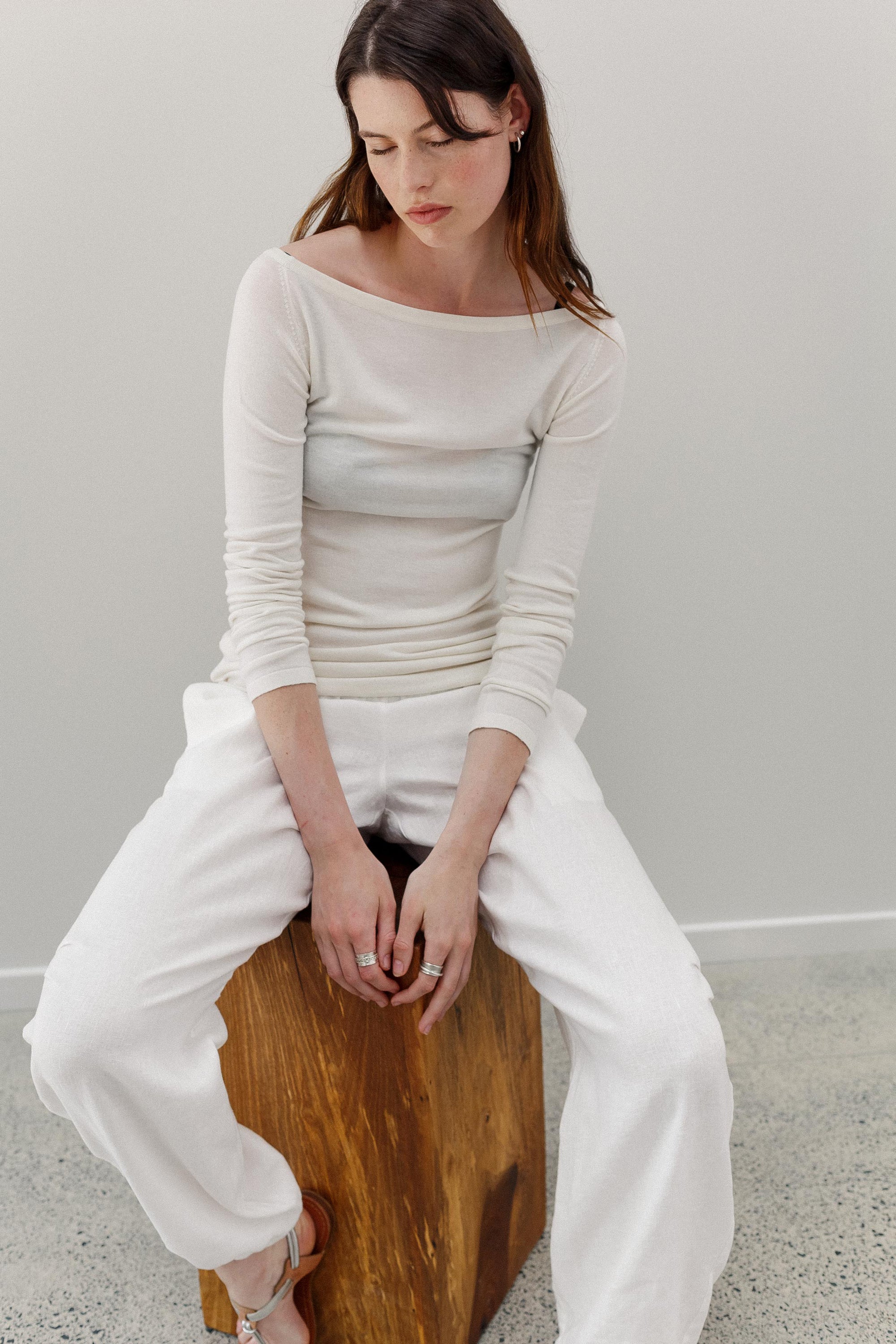 Limi Silk Cashmere Top - Blanc