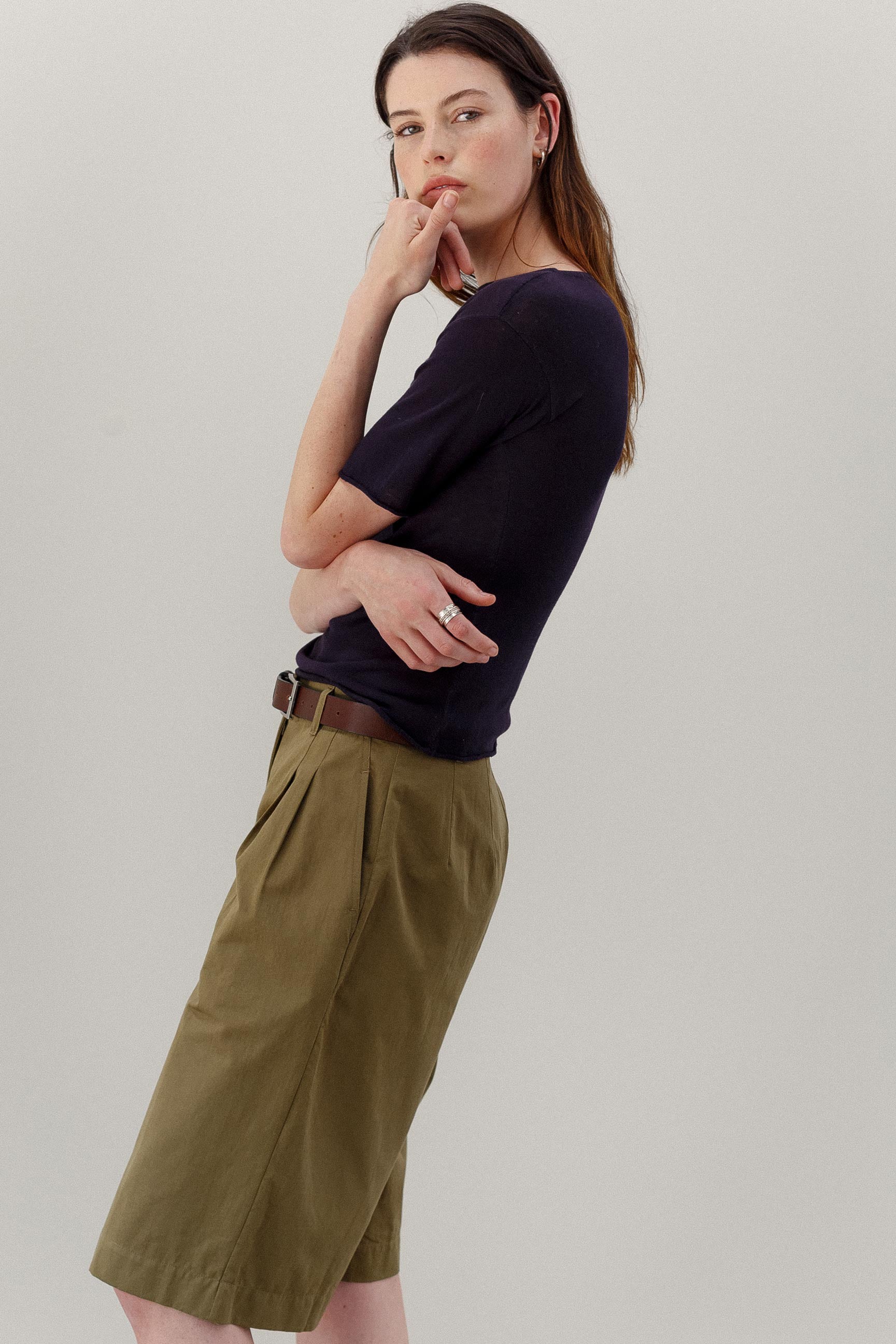 Maverick Cotton Shorts - Green Tea