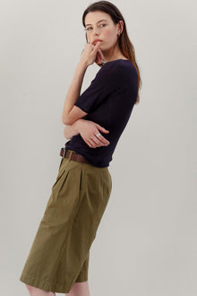 Maverick Cotton Shorts - Green Tea