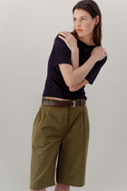 Maverick Cotton Shorts - Green Tea