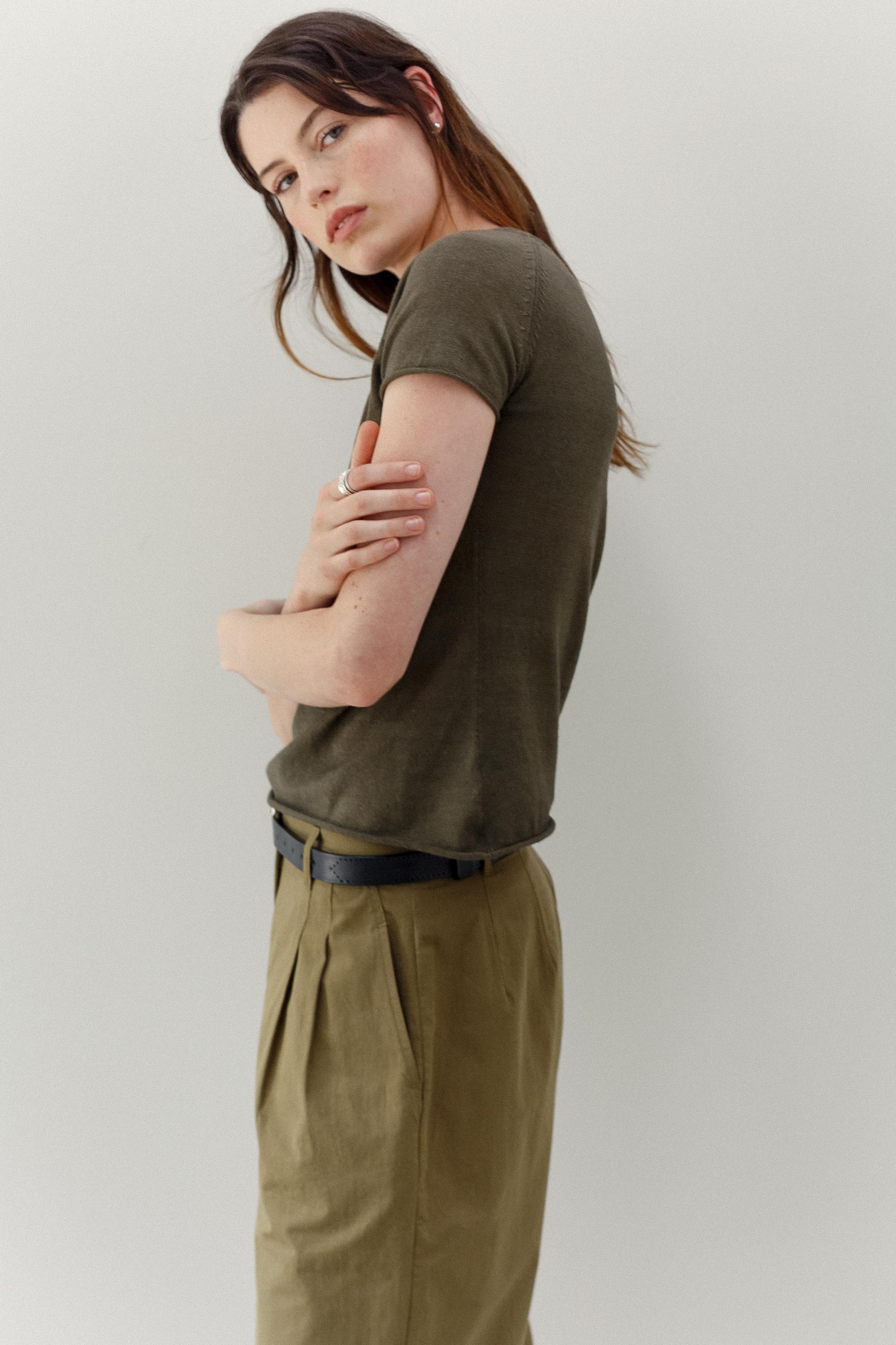 Maya Cotton Top - Olive