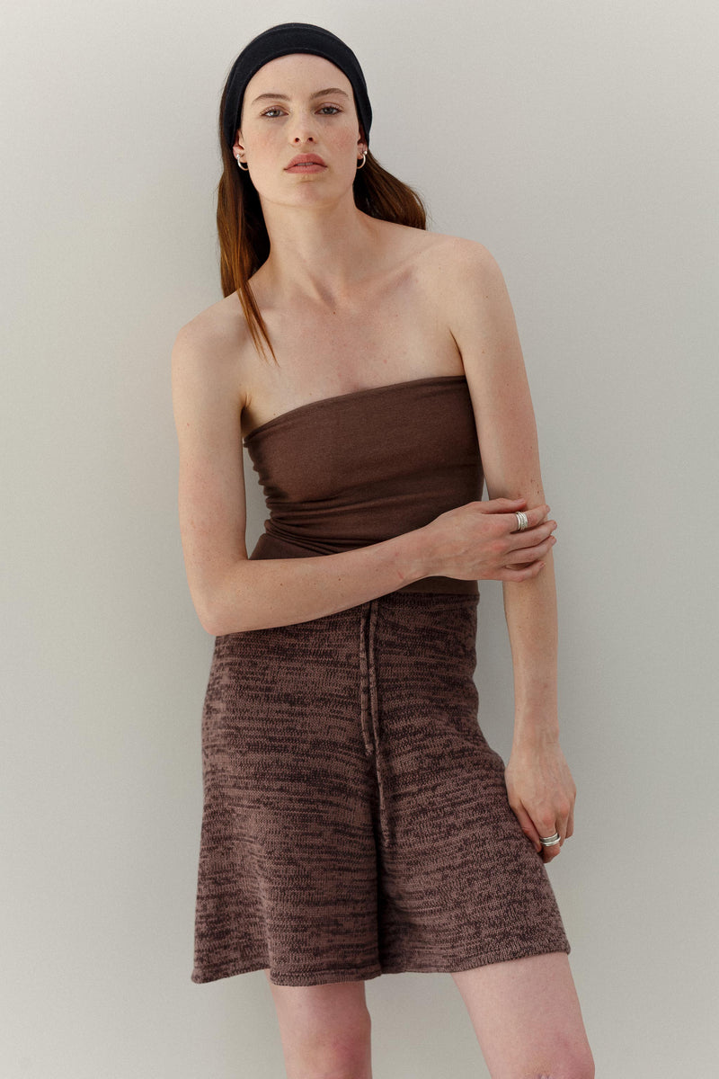 Opio Silk Cashmere Top - Mocha