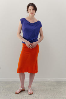 Domus Silk Skirt - Tangelo