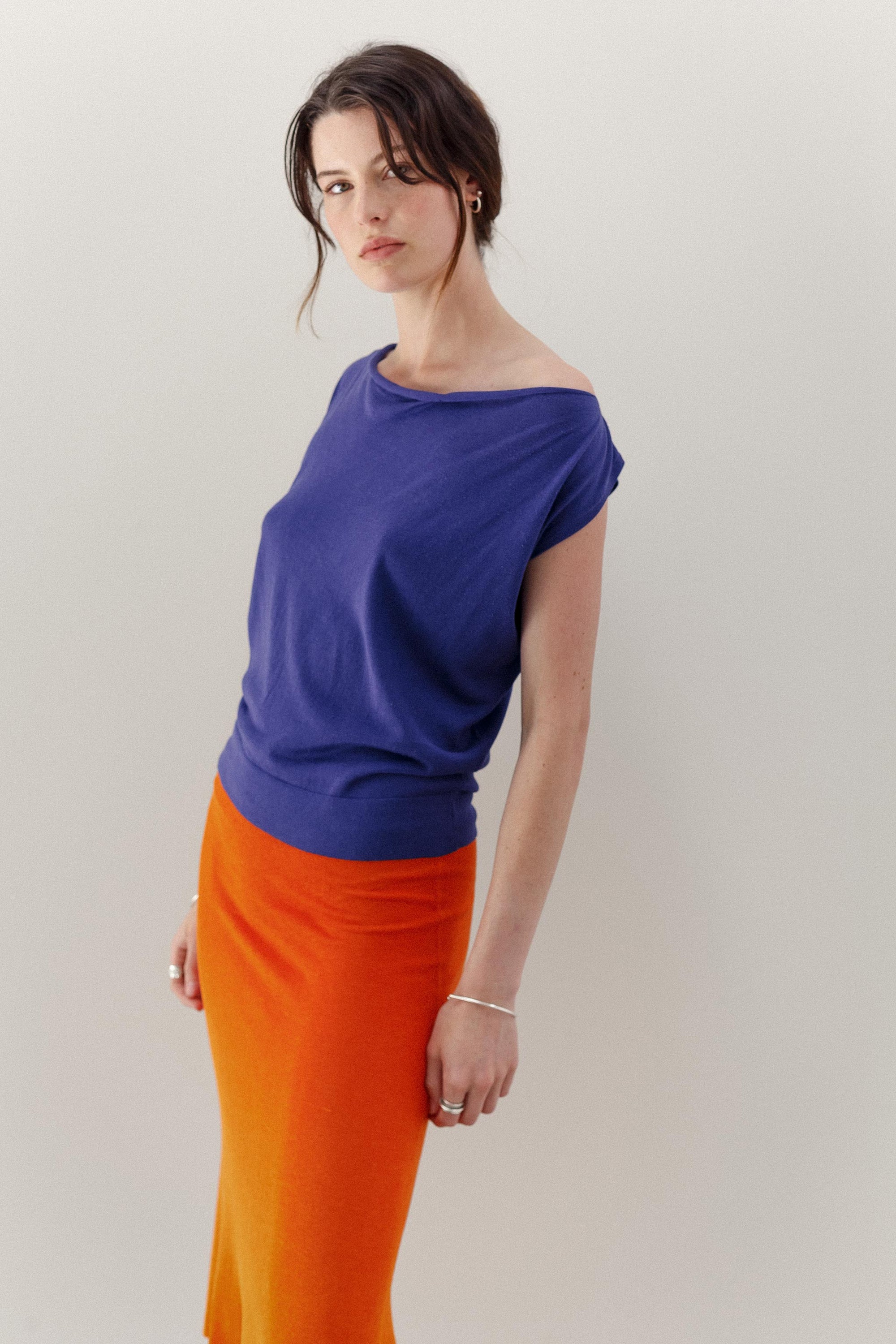 Domus Silk Skirt - Tangelo