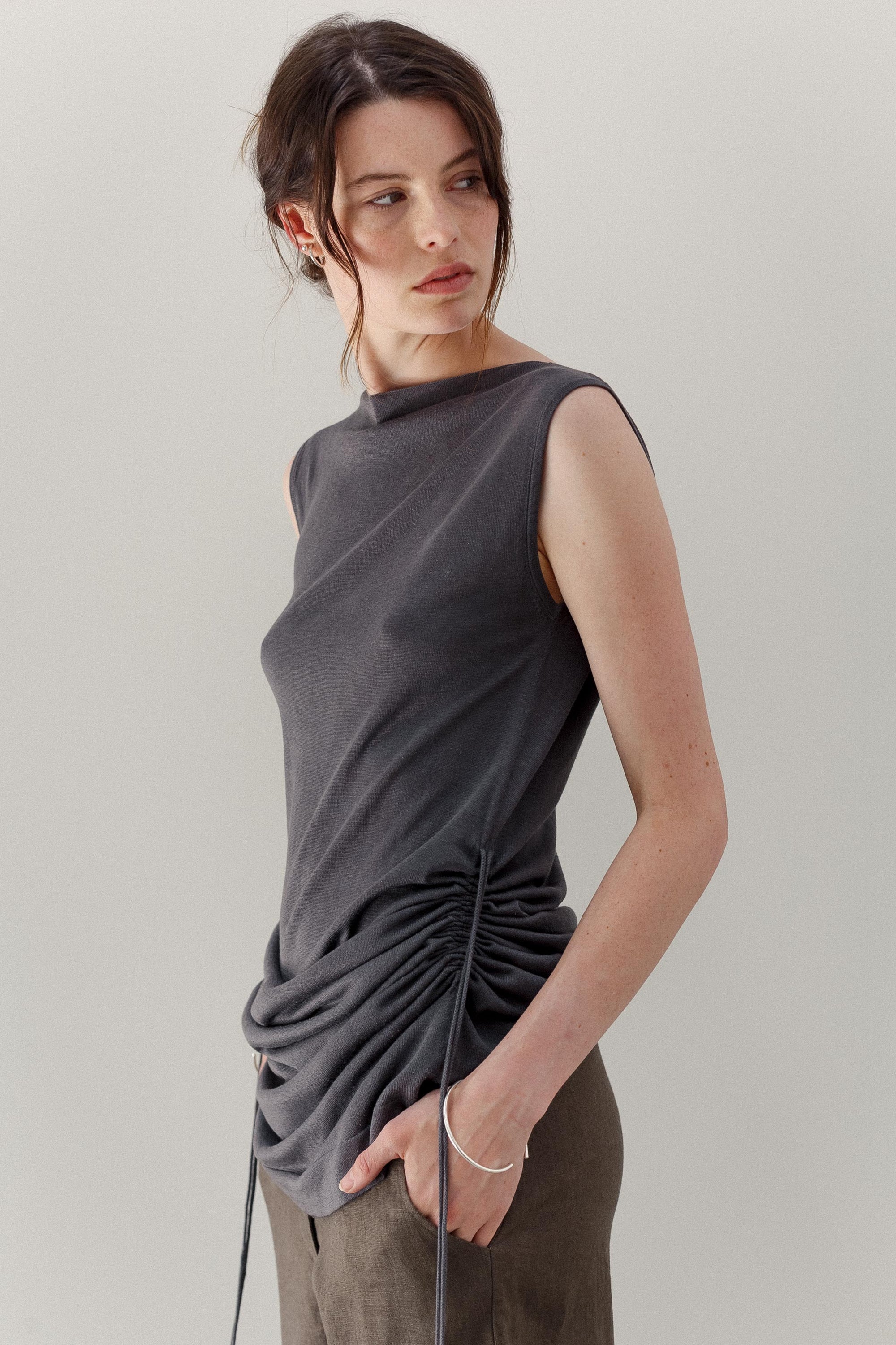 Peace Lily Silk Cotton Dress - Riverstone