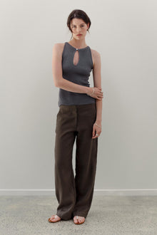 Leeway Linen Pants - Khaki