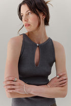 Belladonna Silk Cashmere Top - Pewter