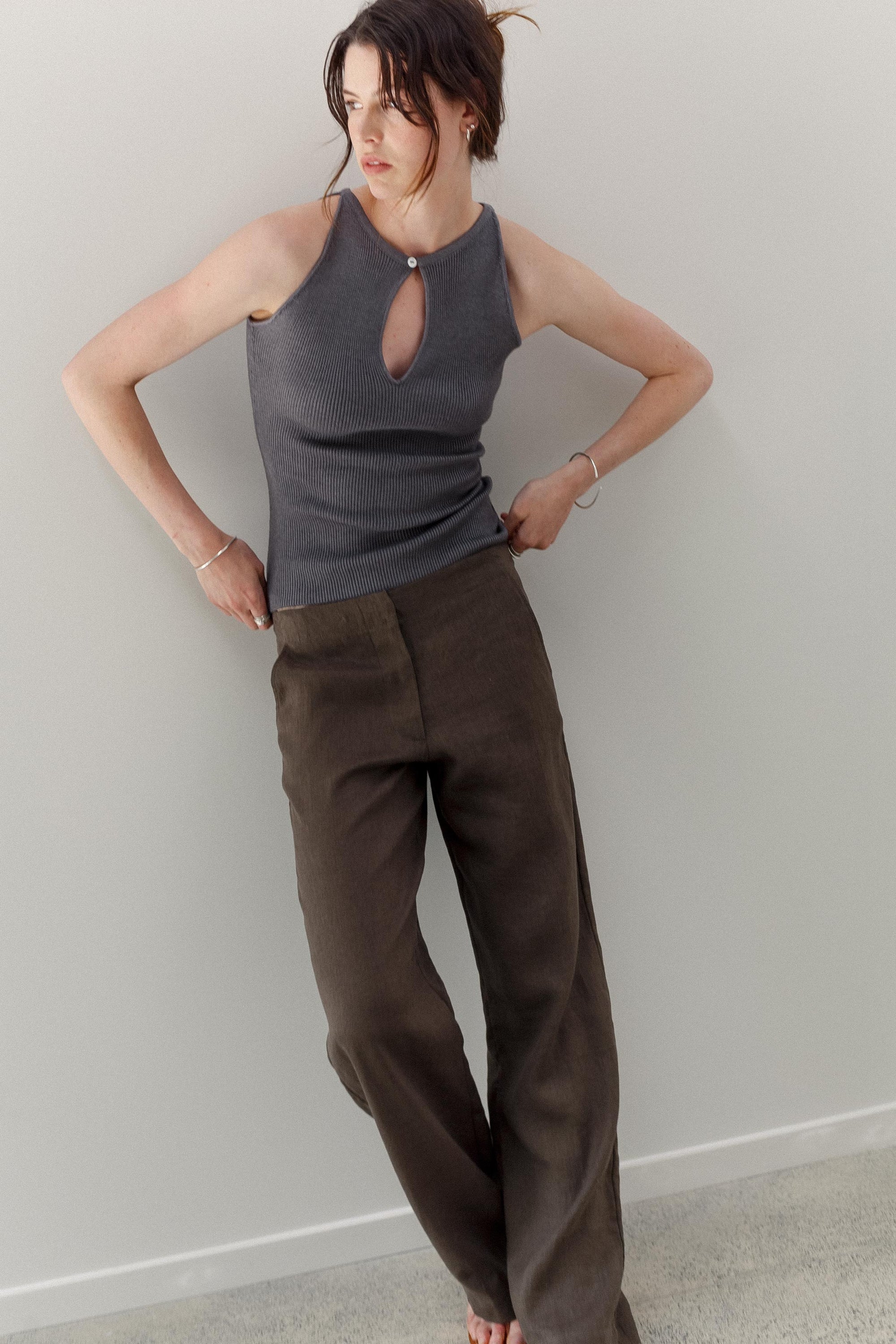 Leeway Linen Pants - Khaki