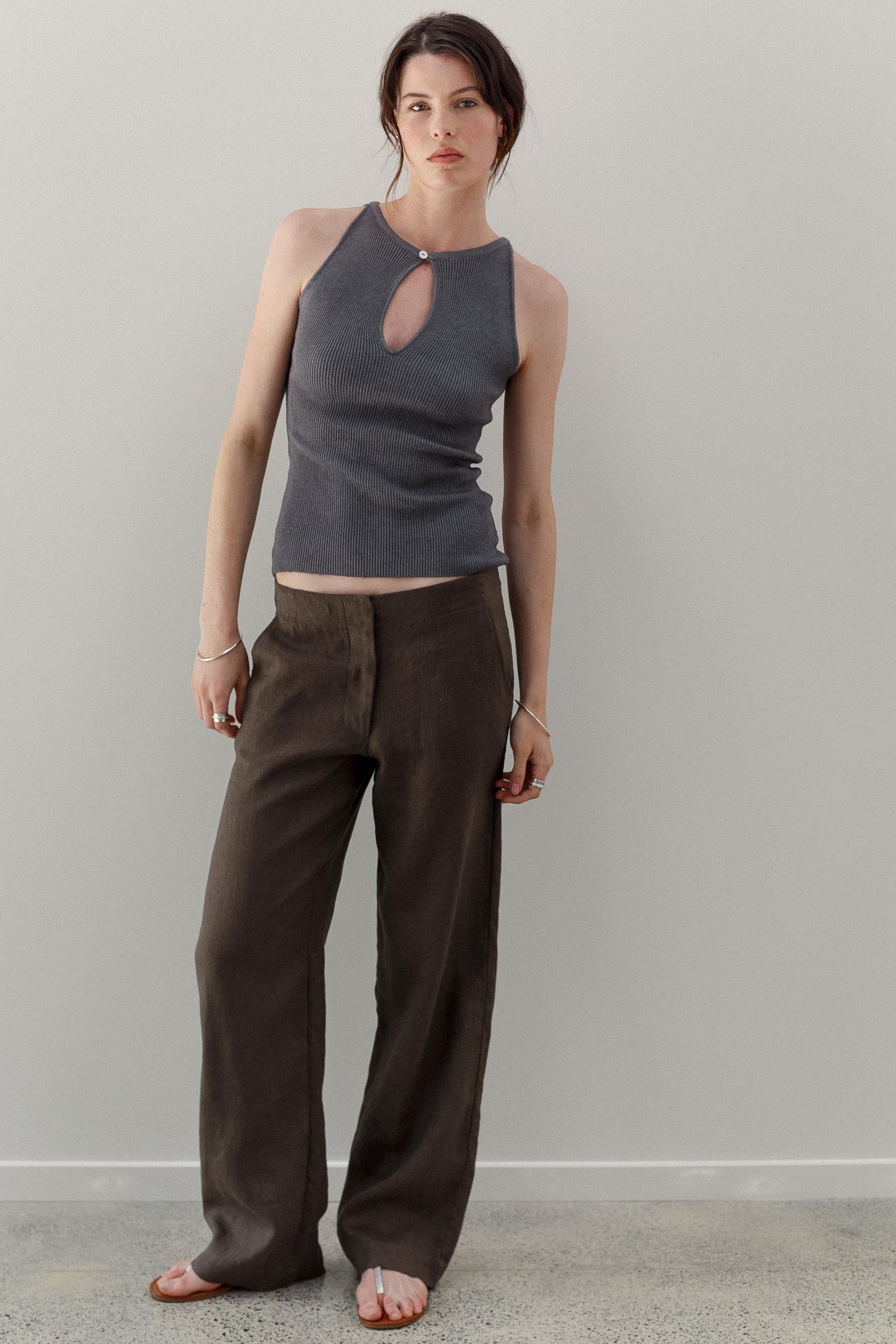 Belladonna Silk Cashmere Top - Pewter