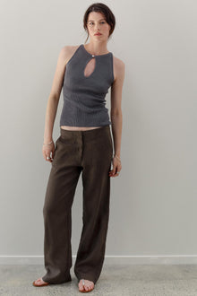 Belladonna Silk Cashmere Top - Pewter