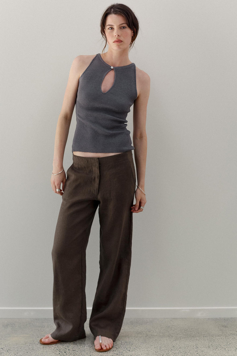 Belladonna Silk Cashmere Top - Pewter