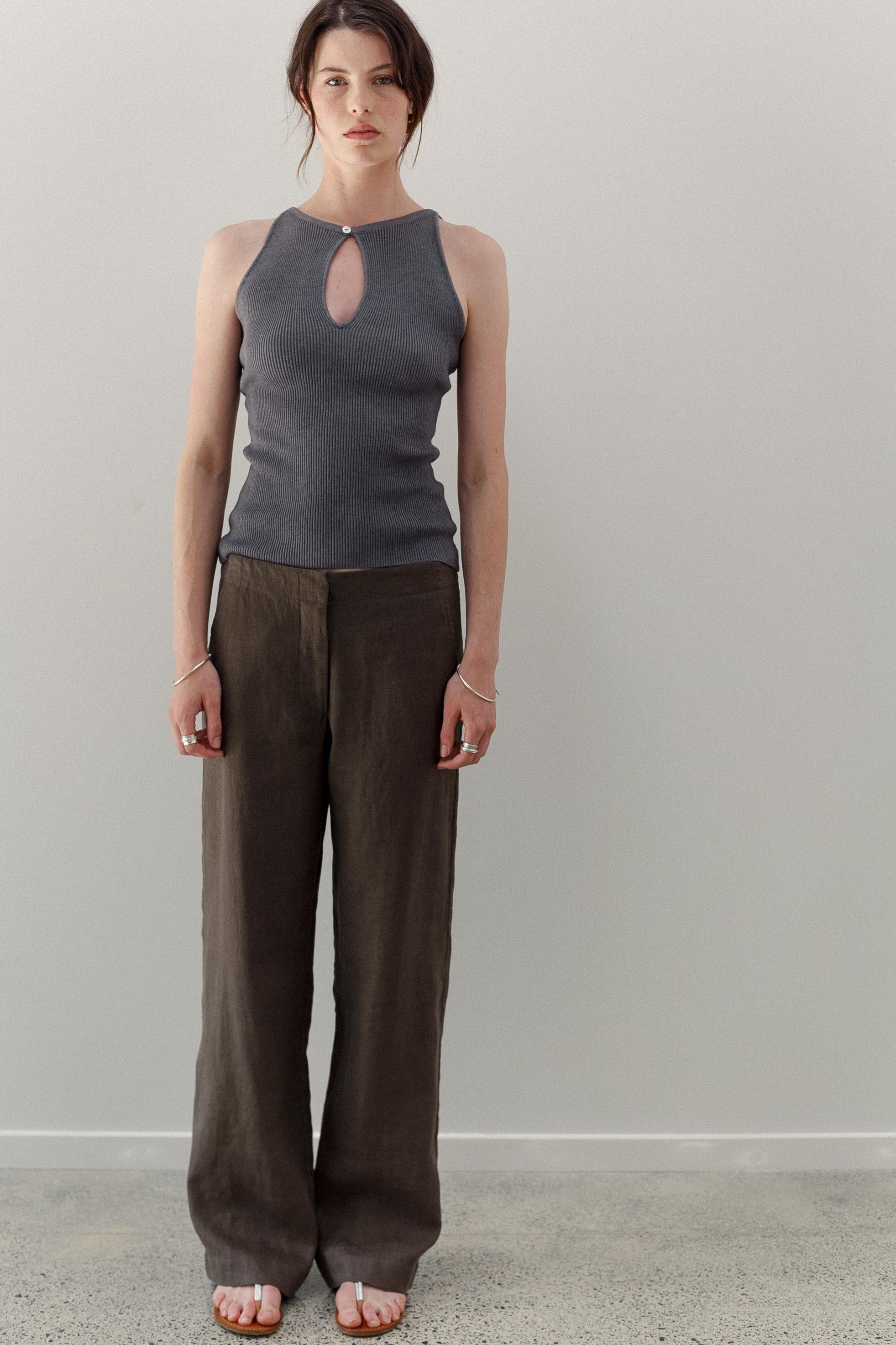 Leeway Linen Pants - Khaki